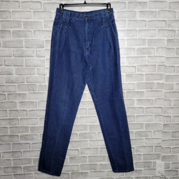 Vintage 80s Wrangler High Rise Bareback Jeans, size 15/16 - Picture 4 of 8